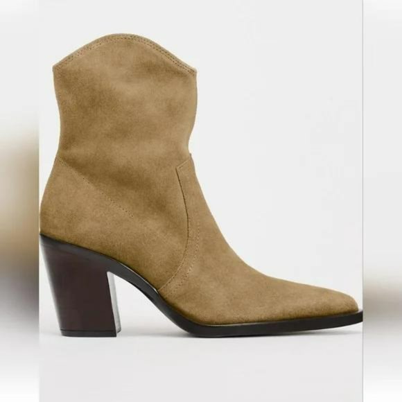 ZARA HEELED COWBOY ANKLE BOOTS - Picture 4 of 8
